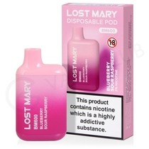 Blueberry Sour Raspberry Lost Mary BM600 Disposable Vape