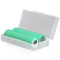 Double 18650 Clear Vape Battery Case