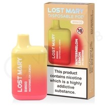 Watermelon Lemon Lost Mary BM600 Disposable Vape